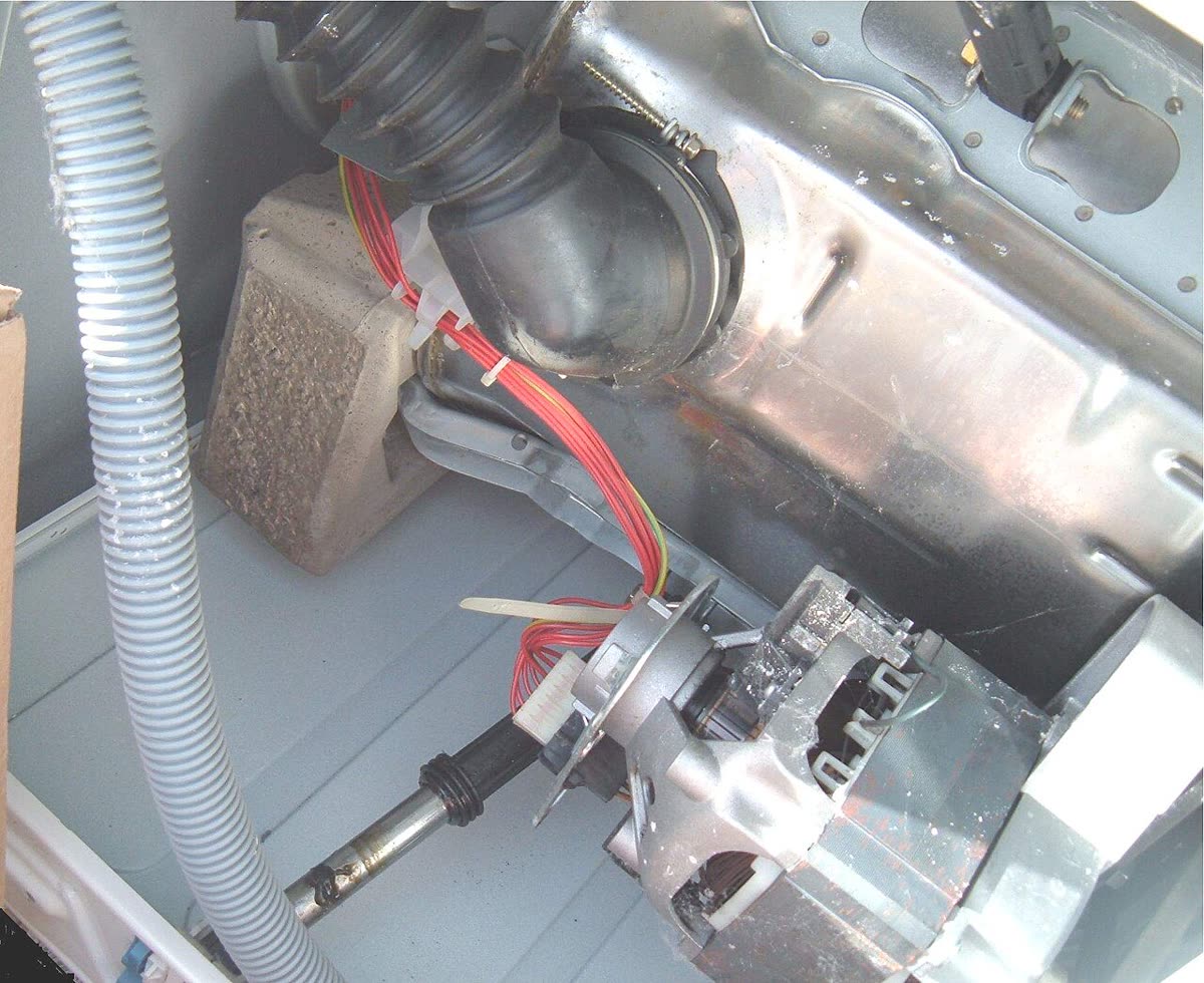 Electric drive motor removed from a washing machine