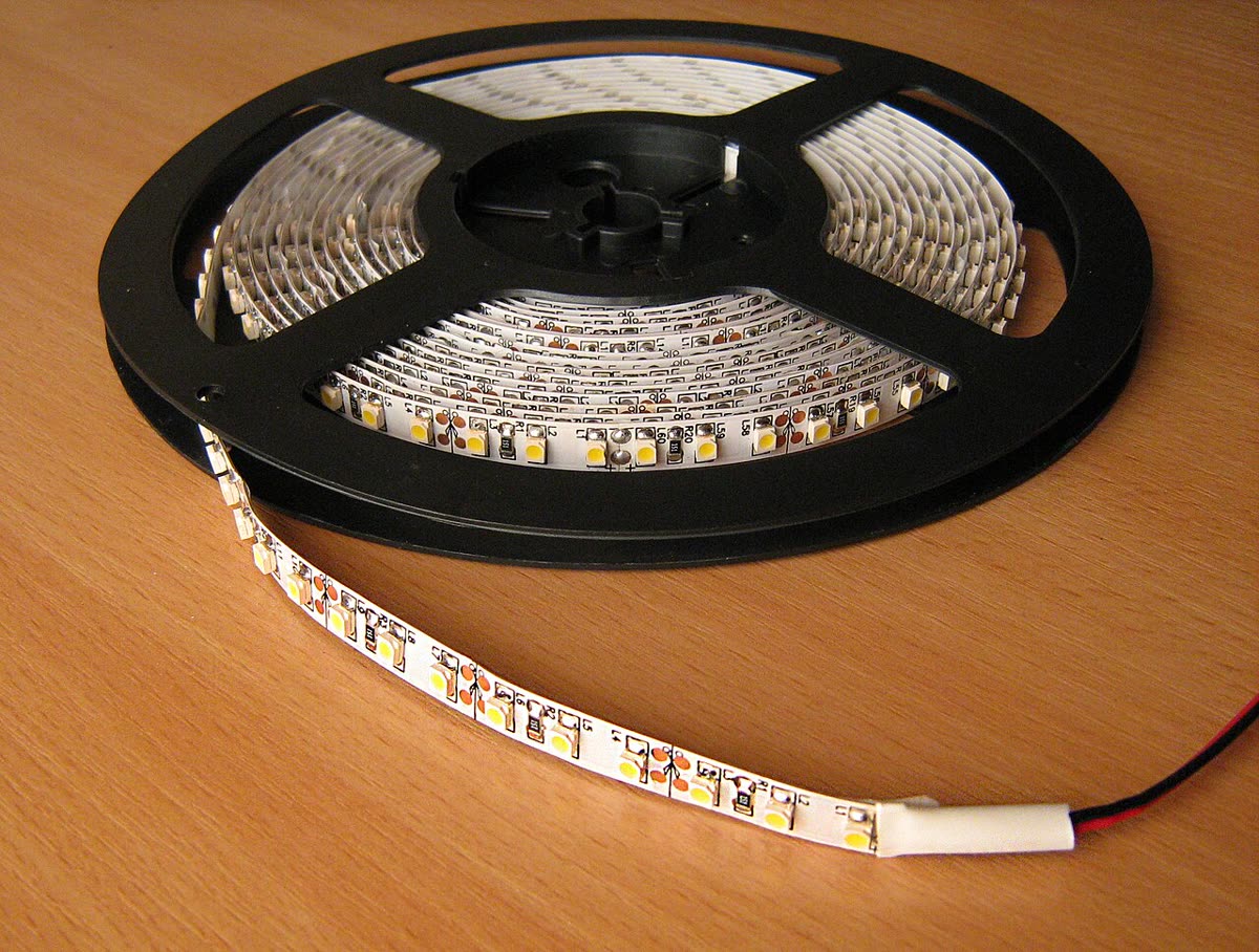 LED strip on a reel