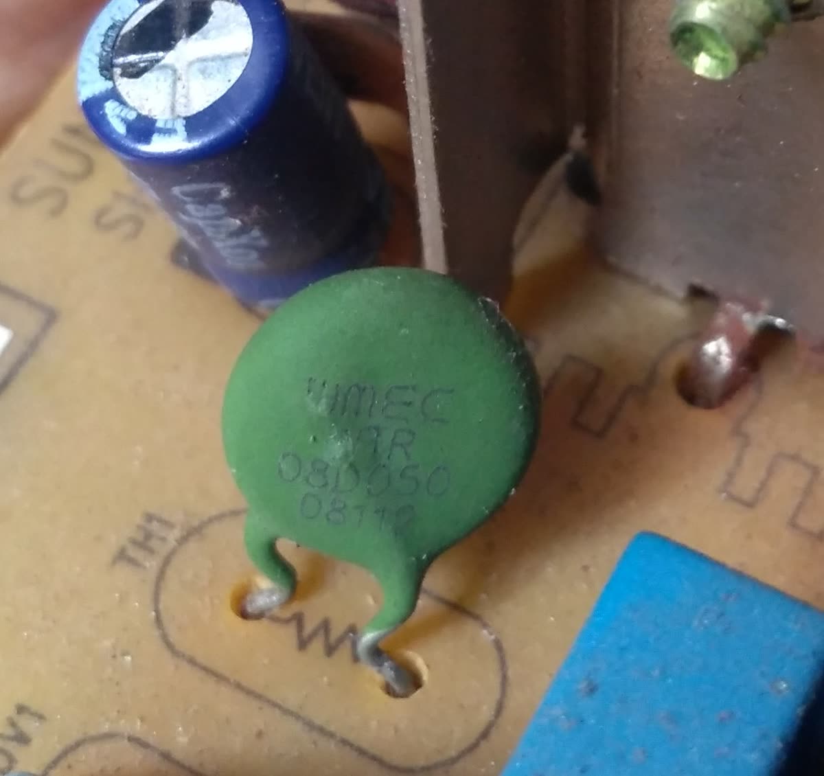 NTC thermistor, a temperature sensor whose resistance drops as it warms